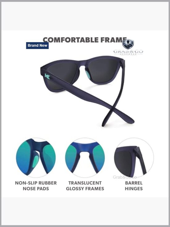 Polarized Sport Sunglasses UV400 Protection Lightweight Polycarbonate Frame - Picture 3 of 7